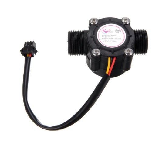 1/2” Water Flow Sensor 1-30L/min Hall Flowmeter Temperature sensor