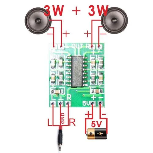PAM8403 5V Two-channel Stereo Mini Class-D Audio Amplifier - Image 3