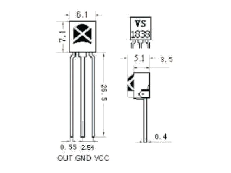 VS1838 Infrared Receiver tsop - Image 3
