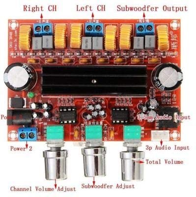 TPA3116D2 2.1 Channel Digital Subwoofer Amplifier Board DC, 12-24 V, 2 x 50 W + 100 W - Image 5