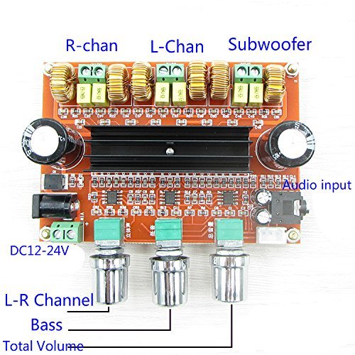 TPA3116D2 2.1 Channel Digital Subwoofer Amplifier Board DC, 12-24 V, 2 x 50 W + 100 W - Image 4