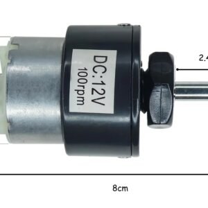 DC 12V 100RPM Centre Shaft Geared DC Motor – Heavy Duty