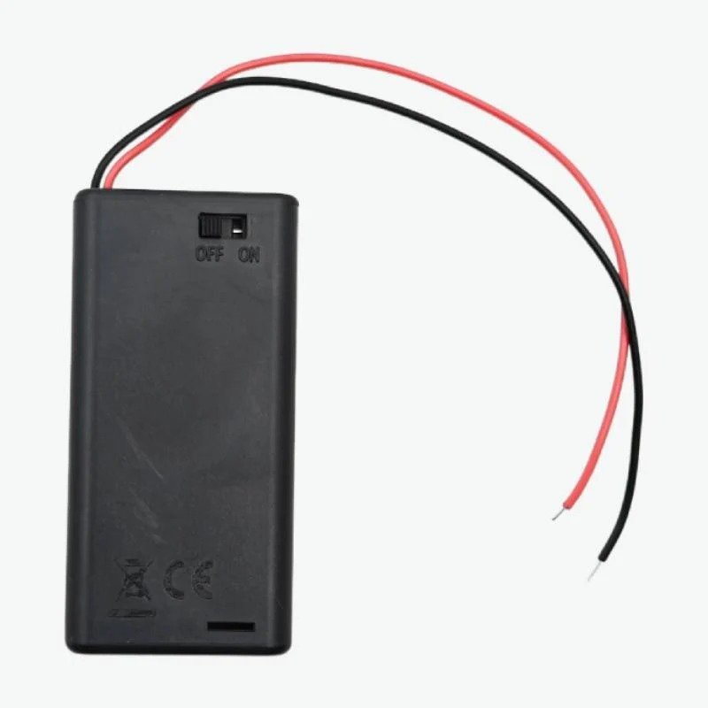 2 × AA Battery Holder with Cover & ON/OFF Switch – 3V Battery Case (67 mm) - Image 5