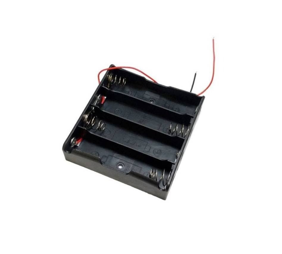 4 × 18650 Lithium-Ion Battery Holder – 4-Cell Battery Case for 3.7V Batteries