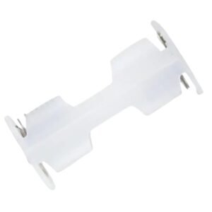 2 × AA White Plastic Battery Holder – Open 2-Cell Battery Case